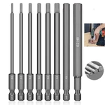 8PCS 100MM Long Hex Key Allen Bit Set Quick Change Connector For Impact Driver. Fixed Price $12.99.