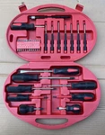 Trades Pro Screwdriver Set Flat Hex Philips Pozi Trox Bits Tip Holder Case. Fixed Price $55.00.
