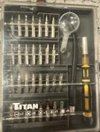 Titan 16093 33-PIECE Multi-bit Precision Screwdriver Set, Extendable Handle. Fixed Price $13.85.