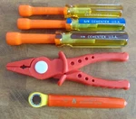 Cementex, Cip & Knipex Insulated Tools 1000V 5 Pc Set Nut Driver, Pliers, Wrench. Fixed Price $89.00.