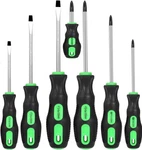 Guradesign 7-PIECE Magnetic Screwdrivers Set, 4 Phillips & Slotted, Green. Fixed Price $11.75.