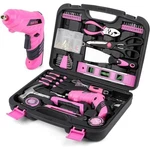 Dowell 143 Piece Pink Homeowner Tool Set - With 3.6V Cordless Screwdriver Usb. Fixed Price $58.69.