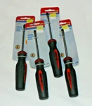 New Of 4 Barjan Monkey Grip Magnetized Tip Slotted & Phillips Screwdrivers. Fixed Price $7.80.