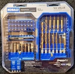 Kobalt Pc Speedfit Drill & Drive Set Titanium Coating Heat Treated #1457520. Fixed Price $18.00.