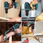 10MM Cordless Brushless Drill 2-SPEED Electric Screwdriver For 18V Battery. Fixed Price $80.41.
