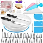 Syntus 65PC Cake Decorating Kit Turntable Piping Tips Bags Spatulas Set. Fixed Price $25.99.