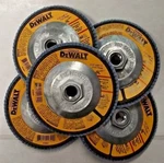Dewalt DWA8207H 4-1/2" X 5/8"-11 Hub 60 Grit Zirconia Flap Disc Pack. Fixed Price $14.00.