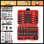 44PCS 1/4" & Nut Driver Set, Deep Shallow Metric Sockets 4-15MM,. Fixed Price $85.99.