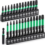 Riynibiy 27PCS Impact Torx Bit Set (TT7-TT40), S2 Steel Security With Tamper Pro. Fixed Price $12.89.