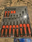 Snap On Tools Usa SGDX120B 12PC Orange Soft Grip Combo Screwdriver Set New. Fixed Price $365.00.