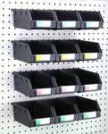 Right Arrange Pegboard Bins 12 Pack Black Extra Large - Hooks To Any. Fixed Price $62.38.