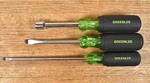 3X Greenlee Drivers Flat Slotted + Nut 0153-22C 0153-11C 0253-16C. Fixed Price $29.00.