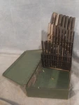 Vintage Hanson Usa 1/16 - 1/2 Drill Bits Index Complete 29PC Set Metal Case. Fixed Price $19.95.