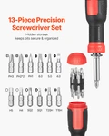 Screwdriver Set, 13 Magnetic Multi Bit Mini Nut Phillips, Cars. Fixed Price $13.21.