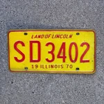 1970 Illinois License Plate Auto Vintage Garage Sd 3402. Fixed Price $9.99.