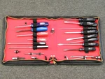 22PC Snap-on Black / Blue Red Hard Handle Combination Screwdriver Set. Fixed Price $375.00.