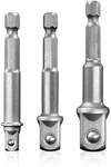 Impact Grade Socket Adapter Set, 3-PCS Drill Bit With Holder, Sizes. Fixed Price $10.99.