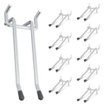 Huhole 10 Pack Double Arm Pegboard Hooks For 1/4" Inch, Silver. Fixed Price $24.08.