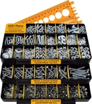 Jackson Palmer 2251 Piece Hardware Assortment Kit With Screws, Nuts, Bolts. Fixed Price $56.54.