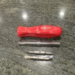 Snap-on SDDD41 Combination Screwdriver With Tips. Red New. Fixed Price $49.95.