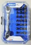 Kobalt 24 Pc 1/4" & 5/16" Double End Ratchet Wrench/right Angle Bit Driver +case. Fixed Price $39.99.