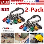 12PCS 1/4" Hex Shank Quick Release Keychain Screwdriver Drill Bit Holder Set. Fixed Price $14.14.