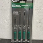 Brand New!! Commercial Electric 4-PIECE Green Precision Screwdriver Set. Fixed Price $17.95.
