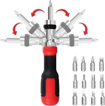 13IN1 Multi Bit Ratcheting Screwdriver Tool, Flat Head/square/torx/hex/phillips. Fixed Price $17.63.