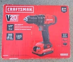 Craftsman V20* Cordless Drill/driver Kit (CMCD700C1). New. Fixed Price $61.99.