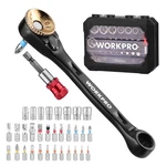 Workpro 34PC Low Profile Wrench Offset Ratcheting Screwdriver Bit Socket. Fixed Price $24.99.