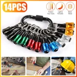 14PCS 1/4" Hex Shank Quick Release Keychain Screwdriver Drill Bit Holder Set. Fixed Price $14.88.