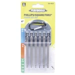 6 Piece Assorted Power Drive Bit Set 4" Phillips Square Torx + Clip Holder Case. Fixed Price $14.64.
