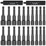 20 65MM Magnetic Power Nut Driver Set For Impact Drill, 1/4" Hex Head Drill.... Fixed Price $26.40.