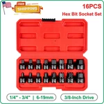 Wett 3/8-INCH Low Profile Impact Hex Driver Set, 16-PIECE Stubby Bit. Fixed Price $27.24.