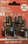 Milwaukee 49-66-4563, Shockwave Impact Duty Magnetic Nut Driver Set (5-PIECE). Fixed Price $15.20.