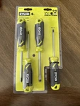Ryobi Pc Screwdriver Set PH1 PH2 Sl 1/4" 3/16". Fixed Price $15.00.