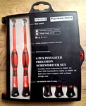 Platinum Tools 19110 Kv Insulated Precision Screwdriver Set, 6 Pieces. Fixed Price $10.00.