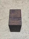 Vintage Millers Falls Tools Hand Cut 1/4" Steel Figures Wood Case Box. Fixed Price $10.00.