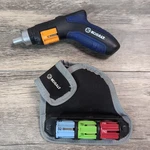 Kobalt 25-PC Ratcheting Screwdriver Holster Set Pistol Grip Bit Cartridges. Fixed Price $31.95.