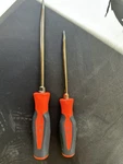 2 Orange Snap-on Flat Head Screwdrivers 5/16 SHD6 3/8 SHD8. Fixed Price $40.00.