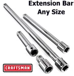 Craftsman 1/4" 3/8" 1/2" In. Drive Extension Bar - Socket Ratchet Any Size. Fixed Price $12.45.