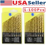 13PCS Hss Titanium Coated Twist Drill Bit Set 1.5-6.5MM Hex Shank For Wood Metal. Fixed Price $326.59.