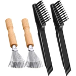 4 Pcs Hair Brush Cleaning Tool Set Mini Wooden Handle. Fixed Price $15.82.