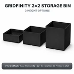 Gridfinity 2X2 Bin Modular Drawer Storage 3U 6U 9U Fits Standard Base Plates. Fixed Price $10.99.
