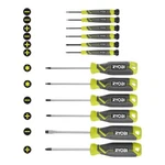 Ryobi Screwdriver Set (12-PIECE) With Cushion Grip Handles Precision. Fixed Price $25.99.