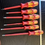 Wera 160 I/6 Kraftform Plus Series 100 Vde Insulated Screwdriver Set 05006145001. Fixed Price $35.00.