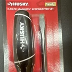 Husky Pad 2-PIECE Magnetic Screwdriver Set, Mixed Drive, Black. Fixed Price $21.73.