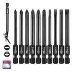 Workpro 10PCS Magnetic Slotted Phillips Screwdriver Bit Set W/box 1/4" Hex Shank. Fixed Price $20.99.