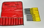 Snap-on Tools Usa NDM1090AK 9PC Metric Nut Driver Set, Amber Handle W/ Kit Bag. Fixed Price $239.99.