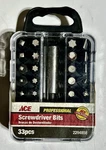 New Ace Hardware Professional 33PCS Screwdriver Bit Set. Fixed Price $8.00.